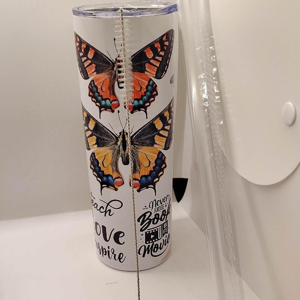 Teacher Butterfly Design 20oz Tumbler